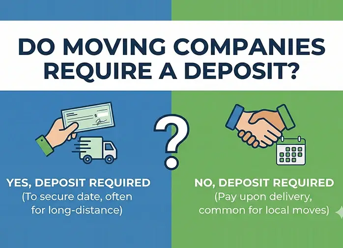 do moving companies require a deposit before moving
